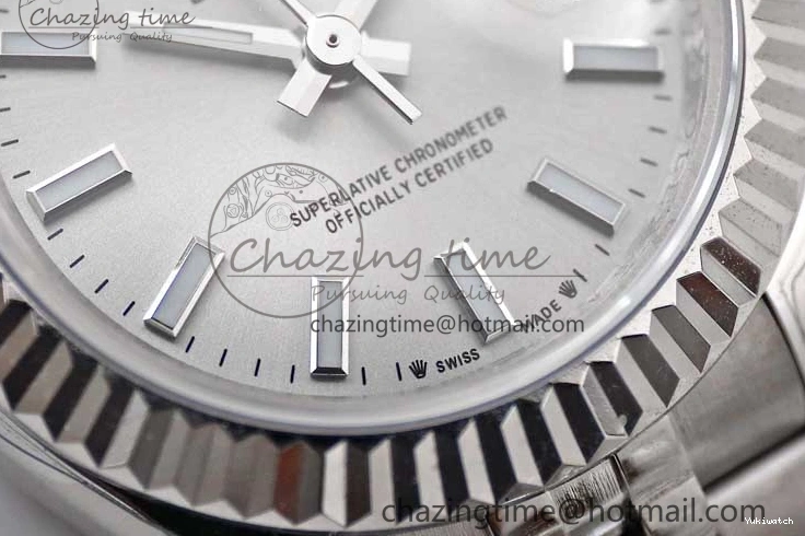 SS on Silver Steel Lady Bracelet 1:1 904L 28 TWF Best Dial DateJust President Edition NH05 0426